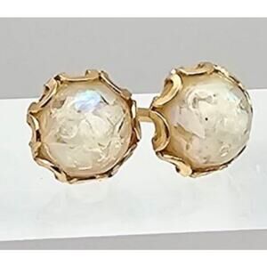 Opal 14K Gold Stud Earrings 0.5 g